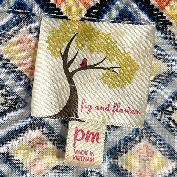 Anthropologie Fig & Flower patchwork floral blouse - Picture 5 of 16